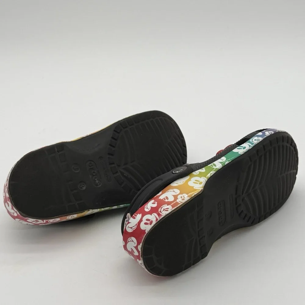 Crocs Classic Disney Mickey Mouse Rainbow Celebration Clogs Size 3